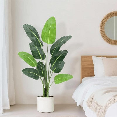 Sztuczna roślina ozdobna 72" (strelicja/bird of paradise) z donicą