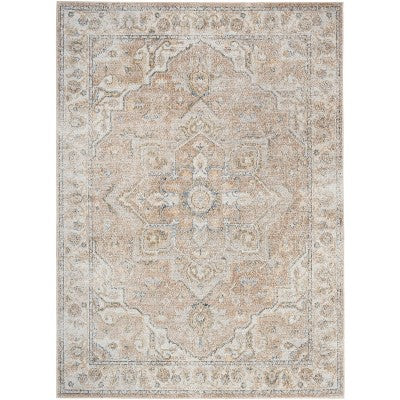 Dywan vintage w kwiaty pomarańczowy 6' x 9'