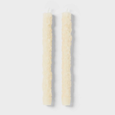 Zestaw 2 świec stołowych w kształcie hortensji (białe)