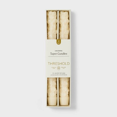 Zestaw 2 świec stołowych w kształcie hortensji (białe)